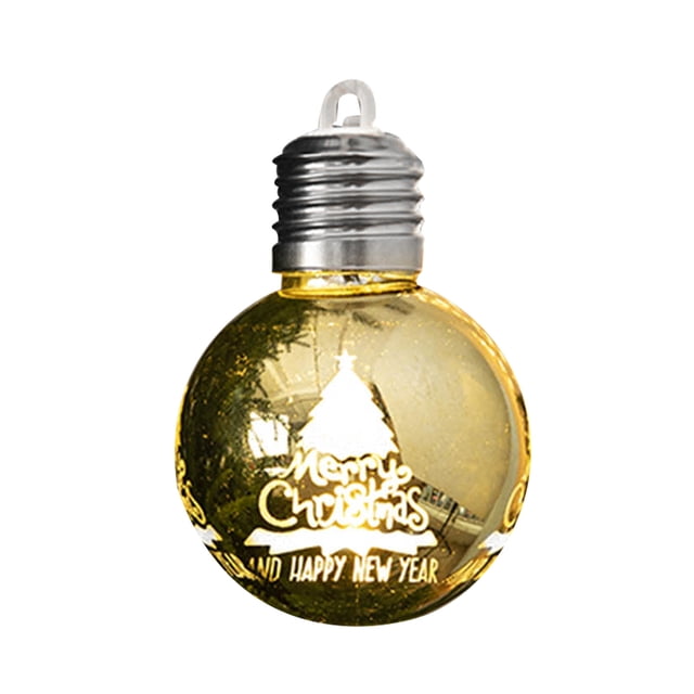 halloween decor Christmas Decorations Creative Christmas Tree Decoration Electroplating Ball Pendant Luminous Bulb Pendant