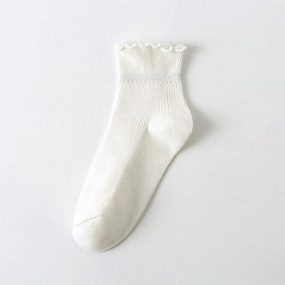 Nvzi-c 10 pairs of Womens Cotton Crew Socks, Thin Soft Comfort Breathable Dress Socks, Above Ankle Crew Socks for Business, Casual,(White)