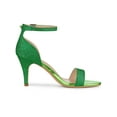 thumbnail image 3 of BLISSFUL STEP Sandales à Talon Aiguille à Brides Pailletées pour Femme Vert (Taille 10), 3 of 7