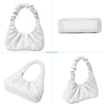 thumbnail image 5 of CYHTWSDJ Bolso de mano con cremallera para mujer, Blanco-M, M, 5 of 5