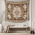 thumbnail image 5 of Brown Boho Tapestry for Bedroom Wall Hanging Tapestry, Retro Western Rustic Ethnic Tribal Patterns Ceiling Backdrop Tapestries Poster Blanket Wall Decor for Teens Room Living Room Dorm 39" x 59", 5 of 8