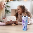 thumbnail image 3 of Mermaid Tumbler 40 oz Tumbler with Handle and Straw Lid Leak Proof - Mermaid Cup for Christmas Birthday Gifts for Women Girls - Stainless Steel Cup, 3 of 6