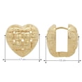 thumbnail image 4 of Arete Corazón Doble huggie Chapa de Oro 18K Horoz WH559, 4 of 4