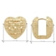 thumbnail image 4 of Arete Corazón Doble huggie Chapa de Oro 18K Horoz WH559, 4 of 4
