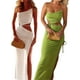 thumbnail image 5 of Vestido largo ajustado sin mangas con tirantes finos y abertura hasta el muslo para mujer, vestido de verano para fiesta y club, 5 of 6