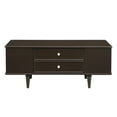 thumbnail image 2 of Hassch 47.2" Rectangular Storage Coffee Table with 4 Drawers & Hidden Compartments, Modern Multifunctional Table with Solid Wood Legs & Metal Handles, Brown, 2 of 9