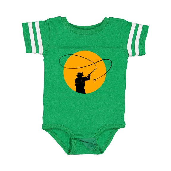Inktastic Fly Fishing Sun Silhouette Boys or Girls Baby Bodysuit