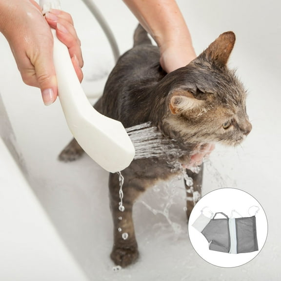 Supvox Adjustable Cat Shower Bag with Handle for Grooming and Bathing