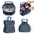 thumbnail image 2 of DarkBlue Dinosaurs Stars Hearts Drawstring Lunch Bag Women - Drawstring Lunch Bag Insulated for Work Office - Stain-Resistant Large Lunchbags for Women with Multi-Pockets, 2 of 6