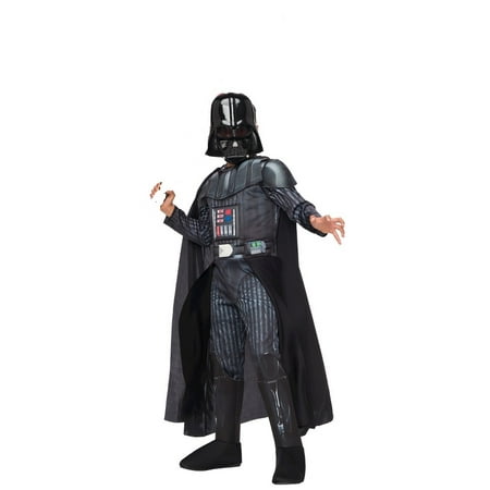 Star Wars Darth Vader Boys' Deluxe Costume w/ Mask, Large (8-10