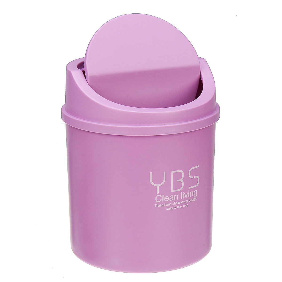 Desk Waste Bin Trash Can Desktop Garbage Basket Table Style Shake Lid Home-US