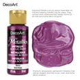 thumbnail image 3 of DecoArt Dazzling Metallics Acrylic Color, 2 oz., Berry, 3 of 9