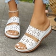 thumbnail image 5 of longantii Womens Orthopedic Sandals Arch Support Summer Flat Sandals Lightweight Non Slip Slip on Orthopedic Slippers Vacation Beach 2026 New Orthopedic Shoes White, 5 of 6