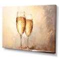 thumbnail image 2 of Designart "Simplistic Champagne Glass Array" Champagne Wall Art Living Room, 2 of 7