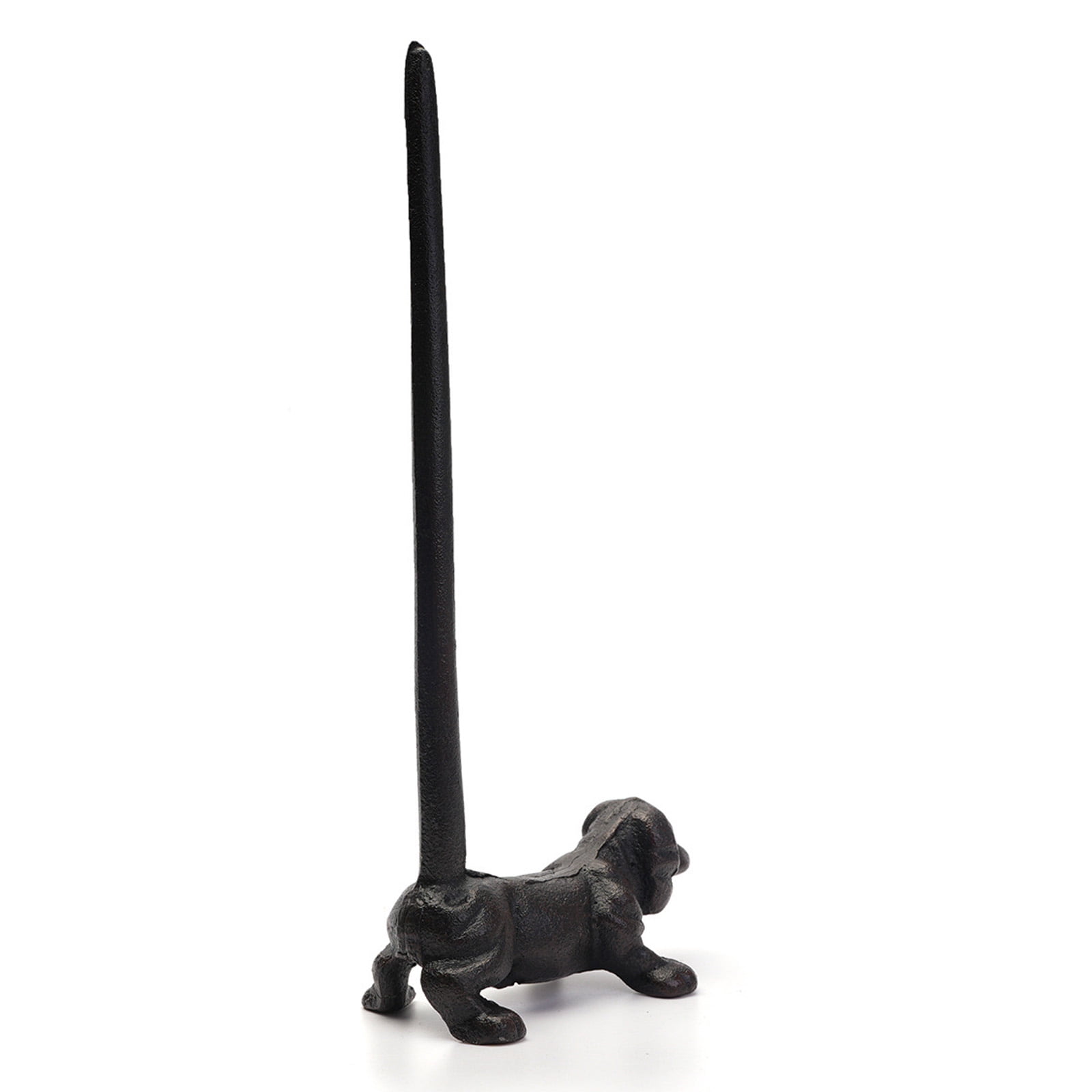 Decorsative Iron Dachshund Paper Towel Holder Bucolic Kitchen Dining Room Shelf Decors Sturdy Functional Design