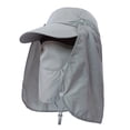 thumbnail image 4 of Sombrero de pesca Hugo Gorra de visera con solapa de cuello Extraíble Anti gris, 4 of 10