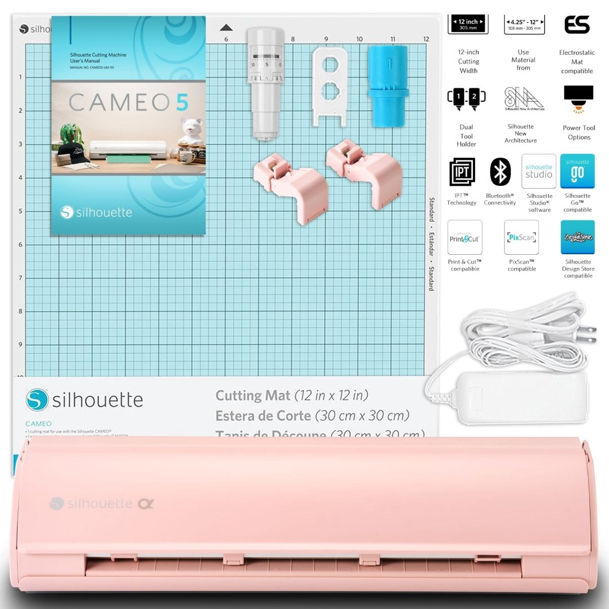 Silhouette Pink Cameo 5&alpha; Alpha - 12" Vinyl Cutting Machine