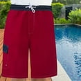 thumbnail image 3 of North 15 Boy's Beach Swim Trunks Shorts with Cargo Pockets-6104B-Nvy/Rd-8, 3 of 6