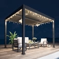 thumbnail image 6 of Heynemo 10'x12' Adjustable Louvered Pergola, Metal Hardtop Pergola with Adjustable Roof, Heavy-Duty Outdoor Pergola for Patio, Deck, Garden, Yard, Black, 6 of 10
