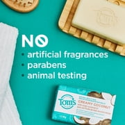 Tom’s of Maine Natural Beauty Bar Soap For Women and Men, Creamy Coconut, 5 oz Bar