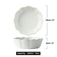 thumbnail image 3 of Qeeadeea Small Round Baking Dish Set Of 2, Colorful Ceramic Pie Pan, Round Ceramic Pie Plate-white-15x15x5cm, 16oz, 3 of 7