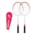 thumbnail image 3 of Badminton Rackets,Professional Badminton Rackets for Kids,Children Badmiton Racquet Alloy Double Rackets,Lightest Playing Badminton Rackets Parent Child,Outdoor Backyard Games Shuttlecocks Red, 3 of 8