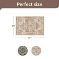 thumbnail image 4 of SIXHOME 2'x3' Eastern Classic Area Rug Washable Distressed Carpet Vintage Medallion Rugs for Living Room Bedroom Kitchen Dining Room Retro Neutral Home Decor Red, 4 of 5