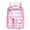 Pink, variant on Transparent Backpack, Stadium Approved Clear PVC Backpack with Large Capacity, See Through Backpack for School, College, Work, Travel, Concert & Sporting Events