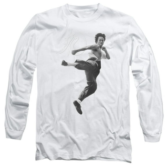 Bruce Lee - Flying Kick - Long Sleeve Shirt - Small