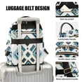 thumbnail image 3 of FORMRS Mini Backpack Purse for Women Quilted Travel Daypack Casual Shoulder Bag, Green Geometric Pattern, 3 of 7