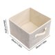 thumbnail image 2 of Caja de almacenamiento de tela para ropa, juguetes y artículos del hogar - Organizador de sobremesa con tapa, diseño suave plegable para la organización del armario y el armario, 2 of 2