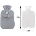 thumbnail image 2 of Bolsa de agua caliente (2 litros), para aliviar el dolor, calambres menstruales, cuello y hombros, terapia de frío caliente gris, 2 of 4