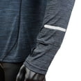thumbnail image 4 of T-Shirt de Sport pour Hommes Manches Longues Course Gym Vêtements Entraînement Physique Compression Chemise Zip Pull Randonnée Maillot Dermoprotecteur w42 L Bleu Foncé, 4 of 5