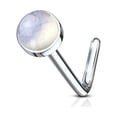 thumbnail image 1 of Vis de Bague Nasale Opal 20G Acier Chirurgical, 1 of 8