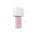 thumbnail image 4 of Elegant Designs Leather Table Lamp 2 Pack in Blush Pink with White Shade, 4 of 6