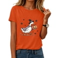 thumbnail image 2 of COMVALUE Halloween Oversized T Shirts for Women Fall Pumpkin Tops Shirt with Graphic Tees Outfits (Orange, S), 2 of 9