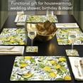 thumbnail image 2 of Cala Home "Lemon Watercolor" Premium Decorative Hardboard Cork Back Tabletop Placemats 4 Pack, 2 of 6