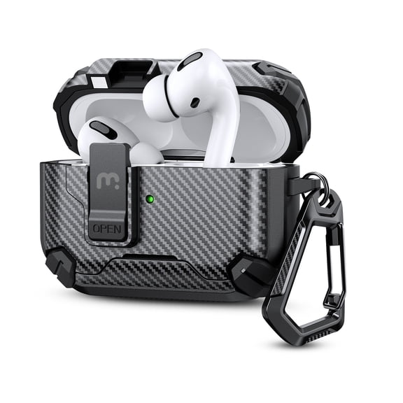 MyBat Pro SafeSound Magnetic Locking AirPods Case for Apple AirPods Pro 3 with Wireless Charging Case - Black