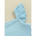 thumbnail image 5 of Kiapeise Infant Girl Summer Tank Tops Shorts Sets Ribbed Knit Vest Shorts Outfits, 5 of 9