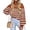Maple, variant on Women's 2026 Fall Fashion Turtleneck Long Sleeve Striped Ribbed Knit Loose Pullover Sweater Tops