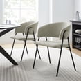 thumbnail image 2 of Side Dining Chair, Set of 2, Black, Fabric, Bar Pub Cafe Bistro Dining Kitchen Hospitality Restaurant, Modern Contemporary, HB37471, 2 of 10