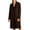 Brown, variant on YYDGH Pea Coats For Women Elegant Single Breasted Mid Length Wool Coat Long Sleeve Outwear Overcoat Winter Clothing