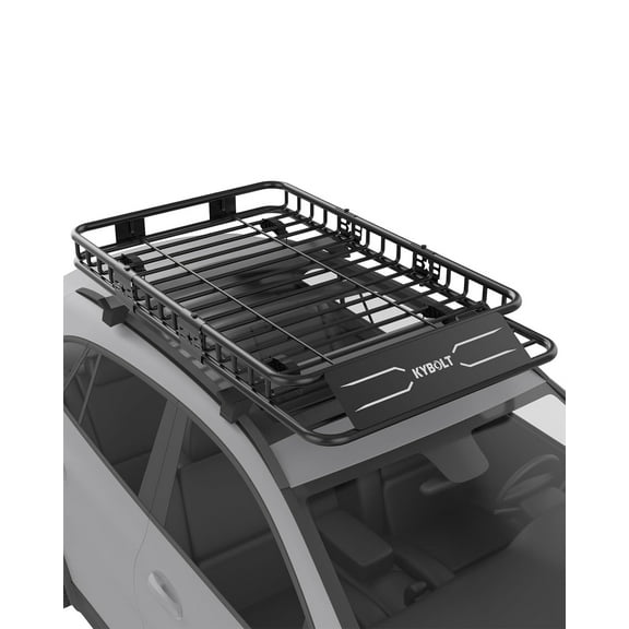 Mescukay 64" x 39" Universal Roof Rack Carrier Basket, Heavy Duty 200 lbs Capacity Car Cargo Rack Luggage Holder Basket for SUV, Truck, Vehicle