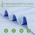 thumbnail image 4 of REGALWOVEN Bamboo Viscose Cooling Blanket All Seasons Breathable for Hot Sleepers for Bed, Sofa Light Blue King, 4 of 8