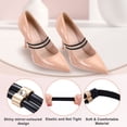 thumbnail image 3 of Uxcell 4 Pairs High Heels Shoe Straps, Rhinestone Elastic Shoe Straps Heels Detachable Ankle Straps Replacement Shoelace Crystal for Women Loose Slippers Sandals, Bright Black, 3 of 7