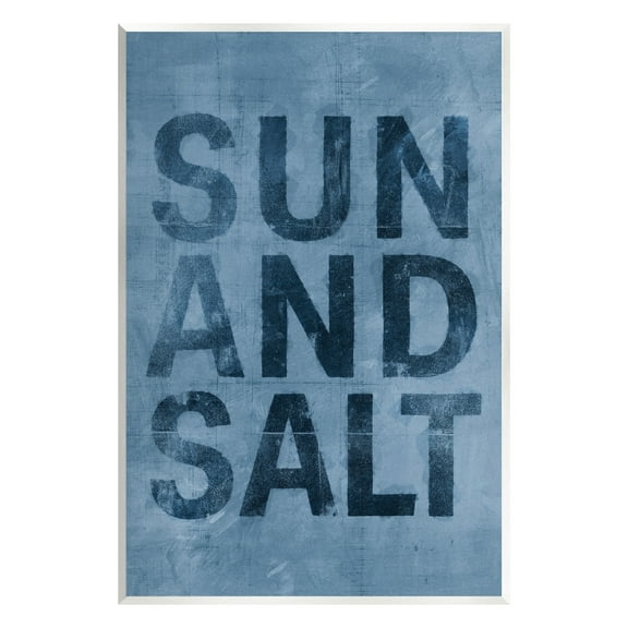 Stupell Industries Sun & Salt Phrase Nature Painting Unframed Art Print Wall Art, 10 x 15