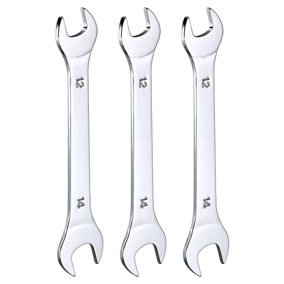 Uxcell 3pcs Double Open End Thin Wrench 12Γ14mm Metric U-Shaped Spanner