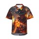 thumbnail image 1 of Fotbe Western Fire Cowboy Camisa Hawaiana para Hombre Unisex – Camisa Casual de Verano con Botones de Manga Corta de Algodón y Lino,Large, 1 of 7