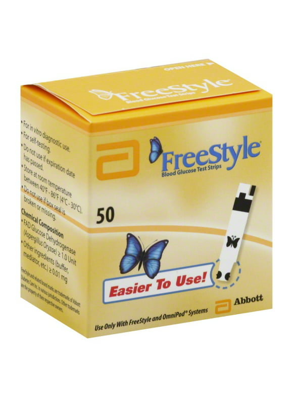 Freestyle Blood Glucose Test Strips, 50 Count