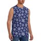 thumbnail image 2 of Balery Snowflakes On Dark Blue Camisetas sin mangas para hombre, absorbe la humedad y protege contra el mal olor.-Medium, 2 of 7